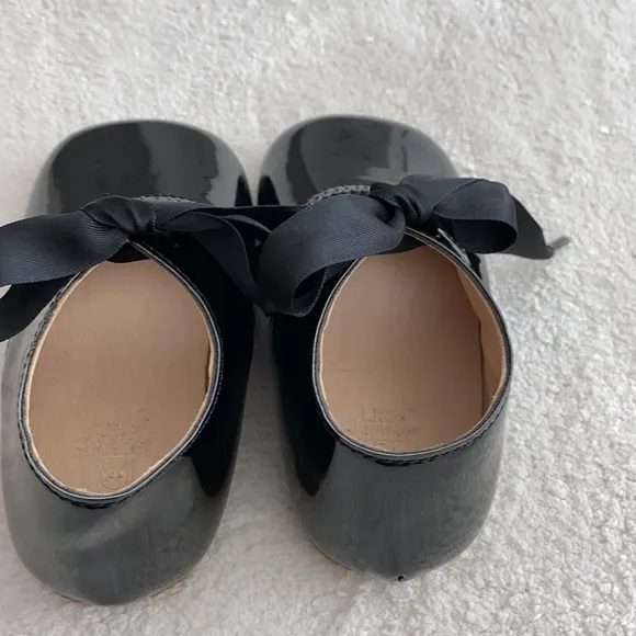 Children Salon Little Summer Black Bow Patent shoes
