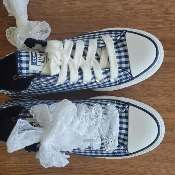 ❤️❤️Chuck Taylor All Star Lift Platform Gingham Sz 9 Women's Shoes White A13664C