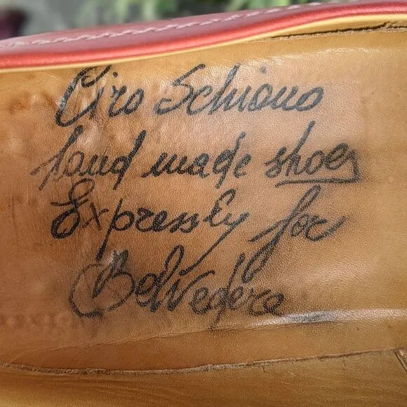 Ciro Schiano for Belvedere Handmade Italian Leather Slip On Loafers