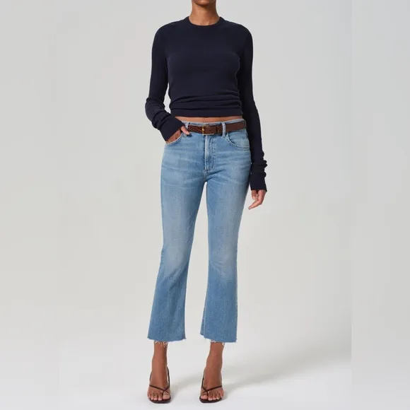 Citizens of Humanity Women's Isola Mid Rise Cropped Bootcut Jeans- Size 27