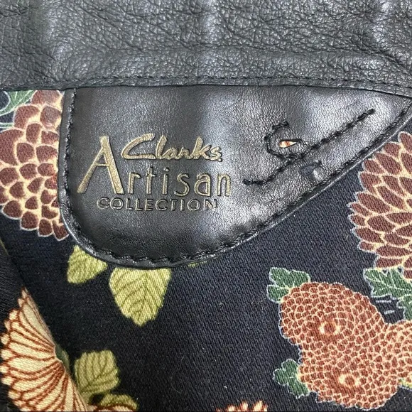 Clarks Artisan Black Leather Mid Calf Boots