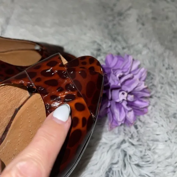 Clarks Artisan Leopard Print Wessex Bria PlatformPump Women's 7.5