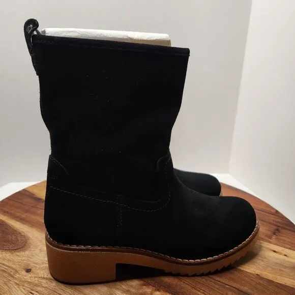 Clarks Eden Mid Black Boots womens 6.5