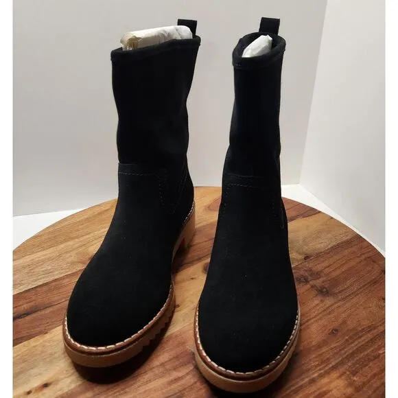 Clarks Eden Mid Black Boots womens 6.5