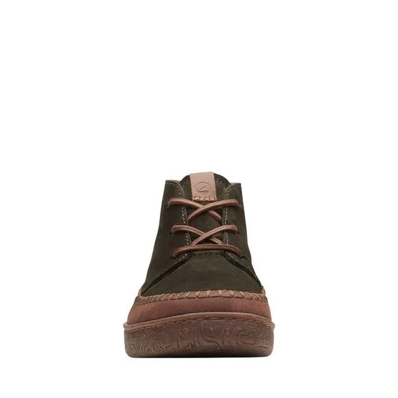 Clarks Mens Hodson Mid Green Boots (NWT)