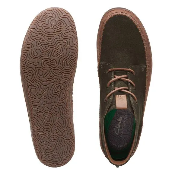 Clarks Mens Hodson Mid Green Boots (NWT)