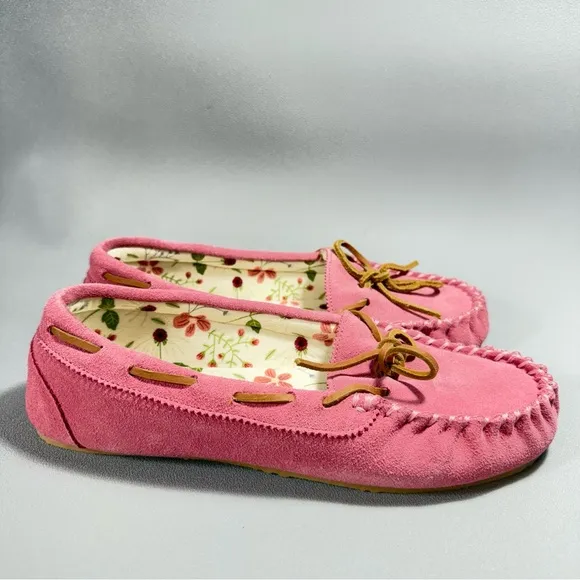 Clarks Pink Suede Leather Slip-On Moccasins NWOT Size 10M