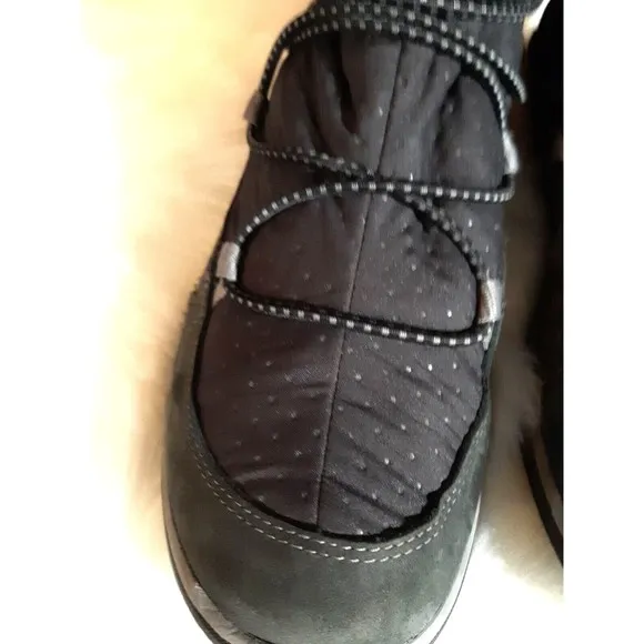 Clarks Privo Women's Size 10 Casual Slip-On Boots Soft Faux Fur-Lined Black