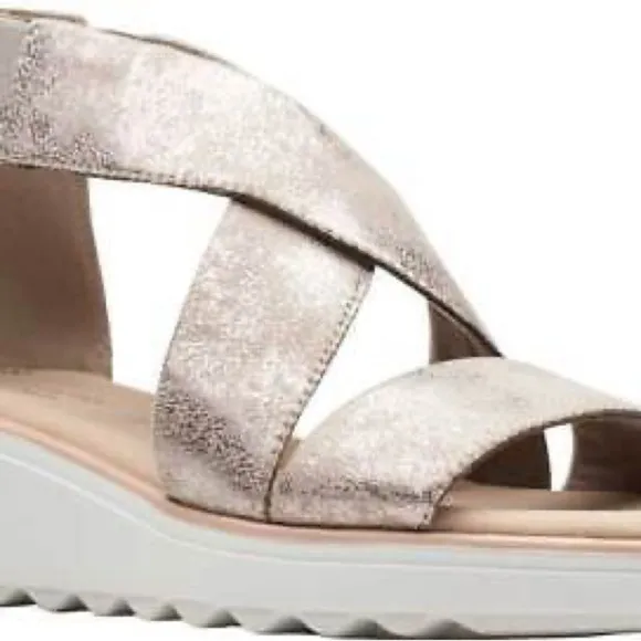 Clarks - Womens Jillian Rise Shoes Pewter Metallic Size 10M