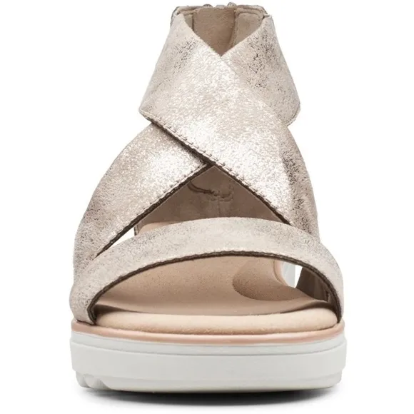 Clarks - Womens Jillian Rise Shoes Pewter Metallic Size 10M