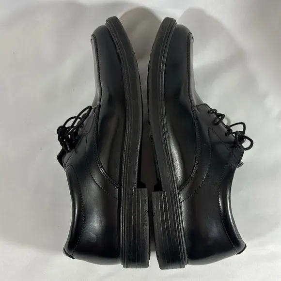 Classic Black Men's Dress Shoes Leather Slip Resistant Dynamic Comfort 11M