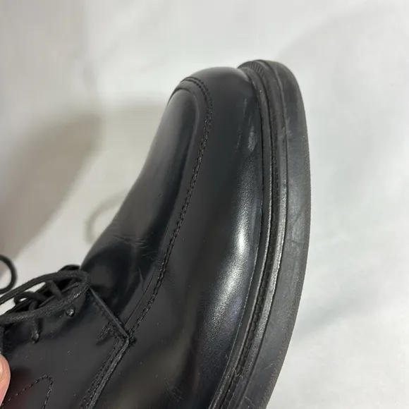 Classic Black Men's Dress Shoes Leather Slip Resistant Dynamic Comfort 11M