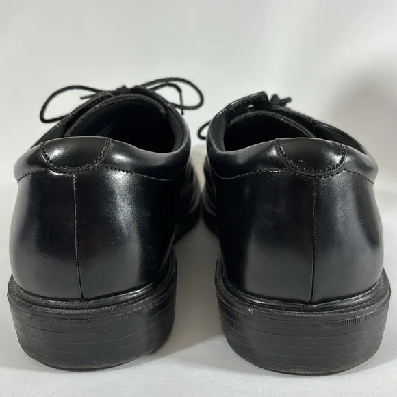 Classic Black Men's Dress Shoes Leather Slip Resistant Dynamic Comfort 11M