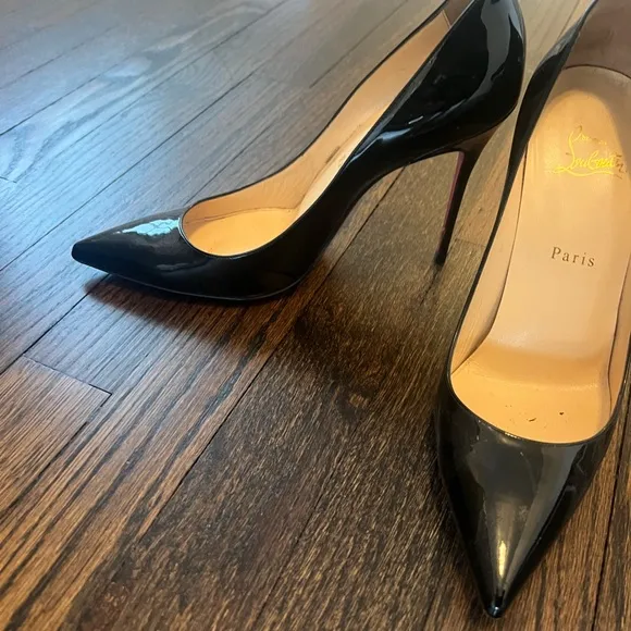Classic Christian Louboutin Black Patent heels