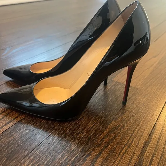 Classic Christian Louboutin Black Patent heels