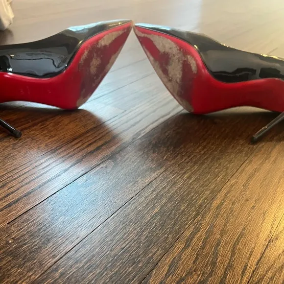 Classic Christian Louboutin Black Patent heels