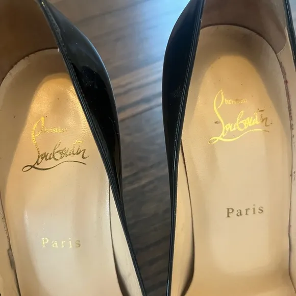 Classic Christian Louboutin Black Patent heels