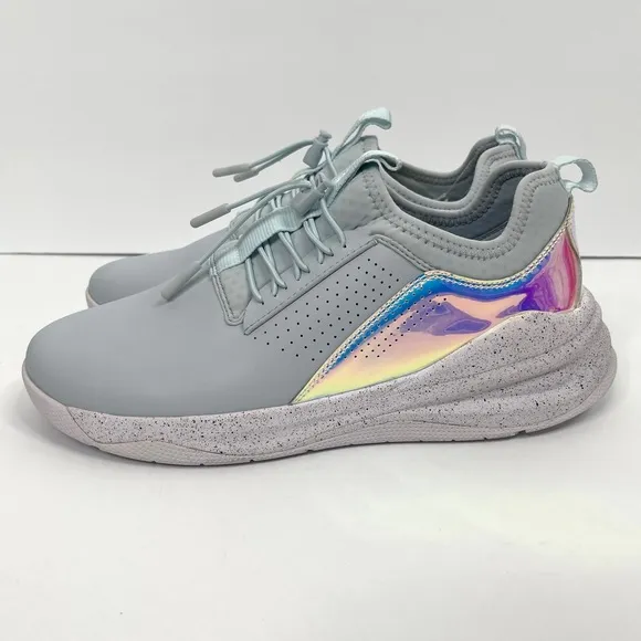 CLOVE Limited Edition NEW Blue Holographic Nursing Sneakers Shoes Size 8.5