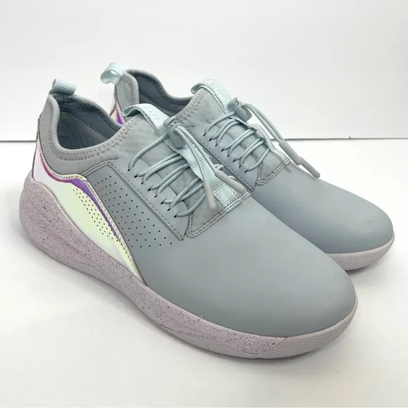 CLOVE Limited Edition NEW Blue Holographic Nursing Sneakers Shoes Size 8.5