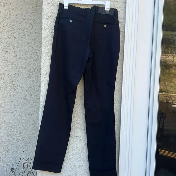 Club Monaco Men' Wright Tailored Slim Fit Black Dress Trouser Pant Size 31 NWT