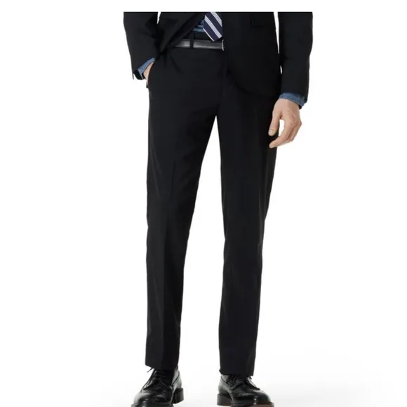 Club Monaco Men' Wright Tailored Slim Fit Black Dress Trouser Pant Size 31 NWT