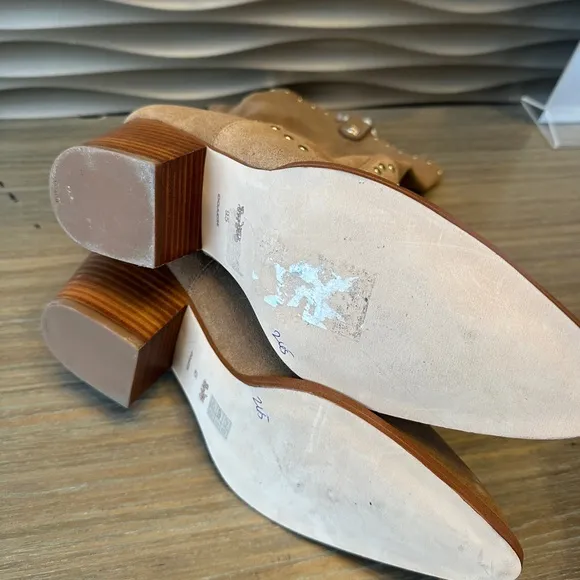 Coach BROWN ‘Phoebe’ heeled suede ankle boots
