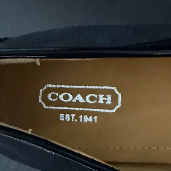Coach Signature Frida Loafers Shoes Women's Size 8 B Logo Print Black NWOT