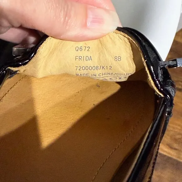 Coach Signature Frida Loafers Shoes Women's Size 8 B Logo Print Black NWOT