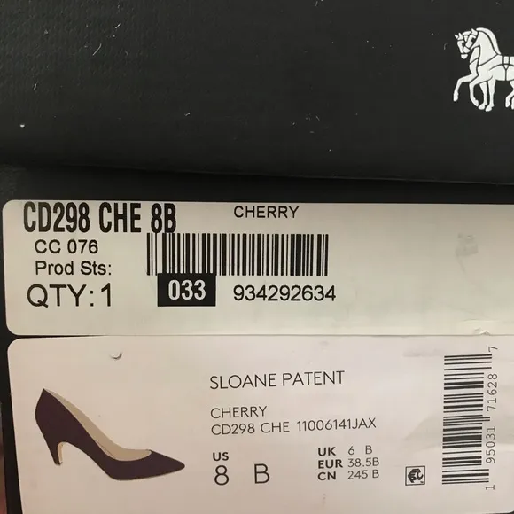 Coach Women Sloane Pump/Sloan Patent Cherry Size 8.0 # CD298