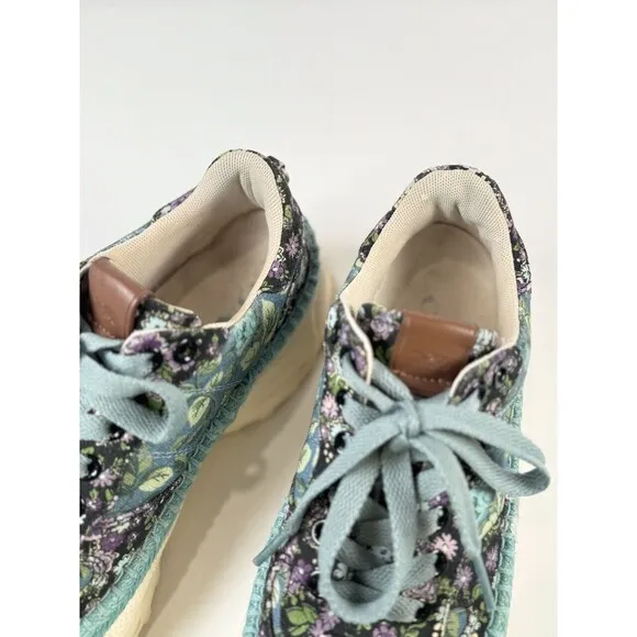 COACH Womens Shoes Blue Floral Runner Chunky Athletic Sneaker G3625 US 8.5 B
