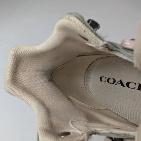 Coach Womens Sz 9B Sneakers Hiker High Top C265 Outdoors Light Grey Pink G4317