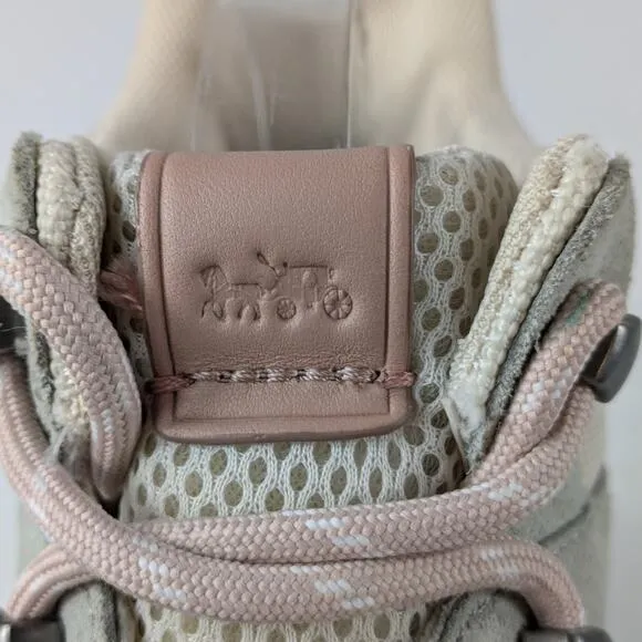 Coach Womens Sz 9B Sneakers Hiker High Top C265 Outdoors Light Grey Pink G4317