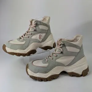 Coach Womens Sz 9B Sneakers Hiker High Top C265 Outdoors Light Grey Pink G4317
