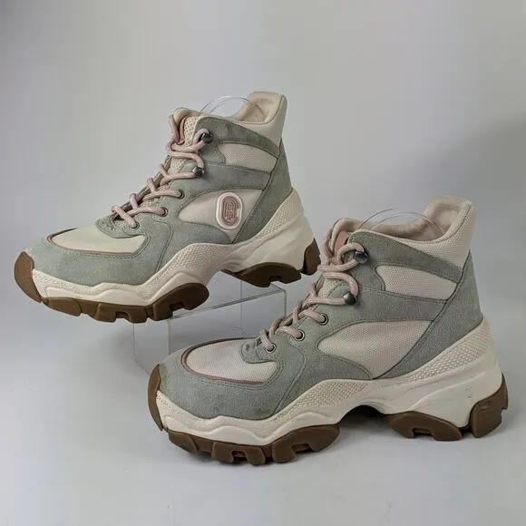 Coach Womens Sz 9B Sneakers Hiker High Top C265 Outdoors Light Grey Pink G4317