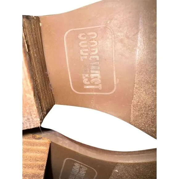 Code West Women's Western Booties Brown Vegan Suede Size 7.5 Women’s