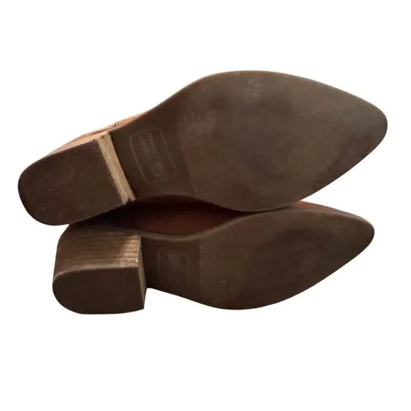 Code West Women's Western Booties Brown Vegan Suede Size 7.5 Women’s