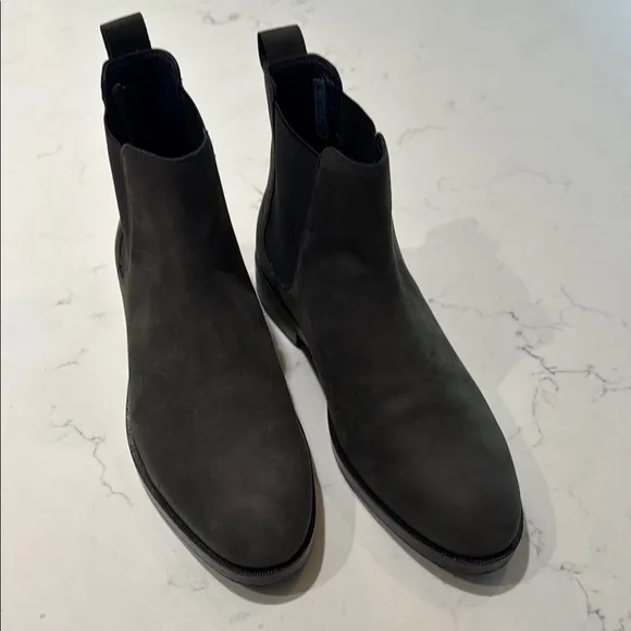 Cole Haan Black Chelsea Boots Waterproof Suede Gray