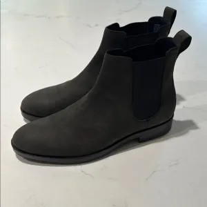 Cole Haan Black Chelsea Boots Waterproof Suede Gray