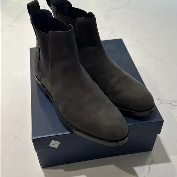 Cole Haan Black Chelsea Boots Waterproof Suede Gray