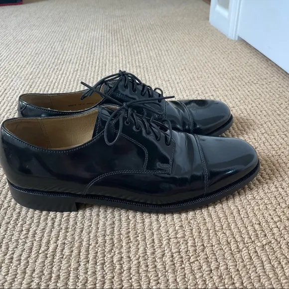 Cole Haan Caldwell Oxford black patent leather dress shoe