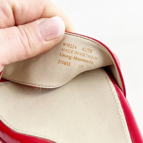 Cole Haan Grand Ambition Platform Chunky Wedge Heel Sandals Red Purple 8
