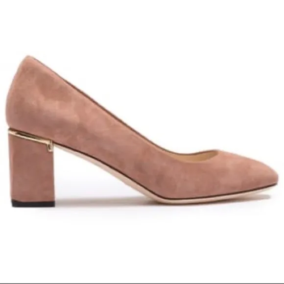 Cole Haan Laree Blush Suede Block Heel Pump 9C
