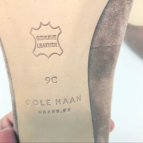 Cole Haan Laree Blush Suede Block Heel Pump 9C