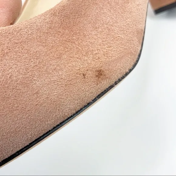 Cole Haan Laree Blush Suede Block Heel Pump 9C