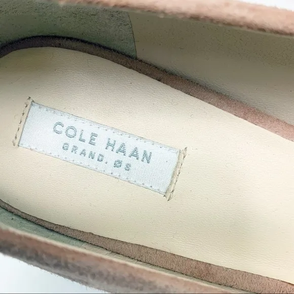 Cole Haan Laree Blush Suede Block Heel Pump 9C