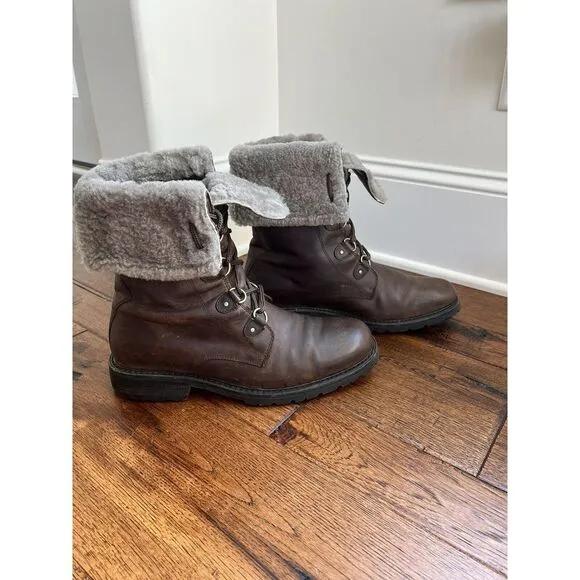 Cole Haan‎ Leather Waterproof Boots Men Size 11.5 M Brown 161 C05155 H6 Boot