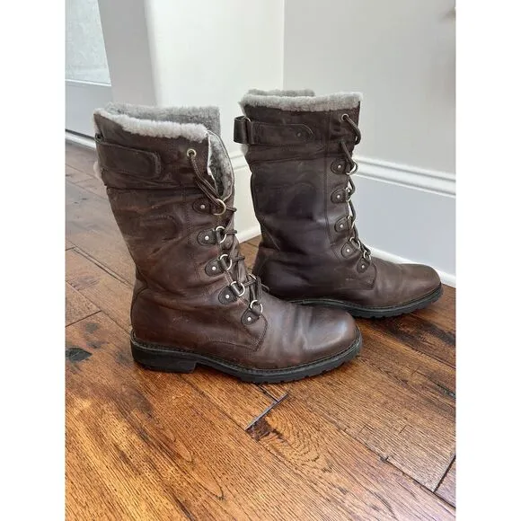 Cole Haan‎ Leather Waterproof Boots Men Size 11.5 M Brown 161 C05155 H6 Boot
