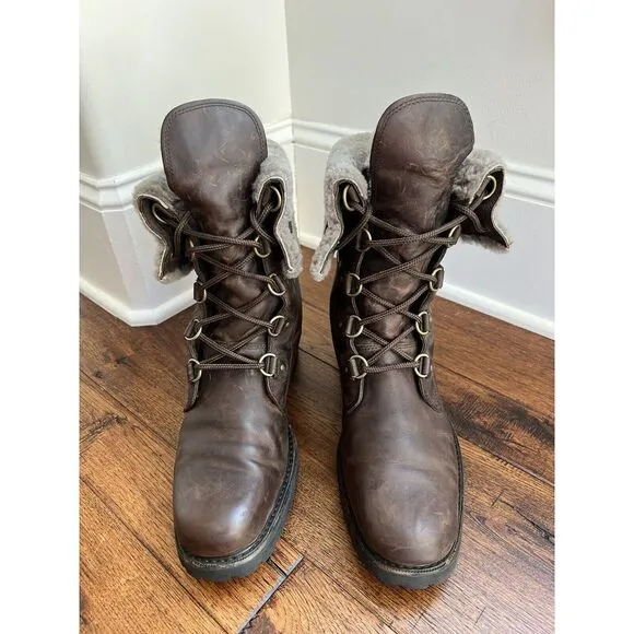 Cole Haan‎ Leather Waterproof Boots Men Size 11.5 M Brown 161 C05155 H6 Boot