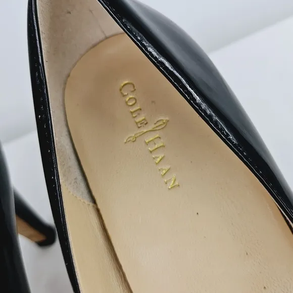 Cole Haan Margo Patent Leather Platform Pump in Black Size 8.5
