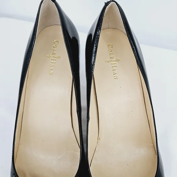 Cole Haan Margo Patent Leather Platform Pump in Black Size 8.5